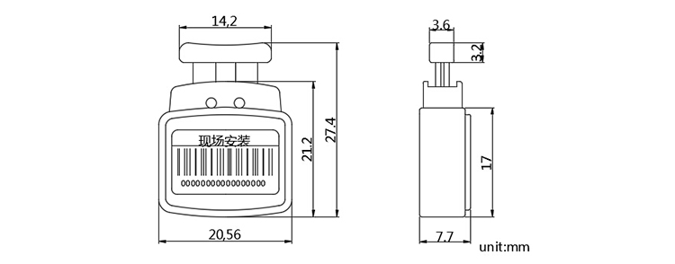 Security seals best price twist meter seal CAD