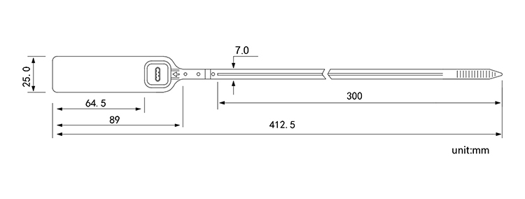 Built-in steel security plastic seals CAD