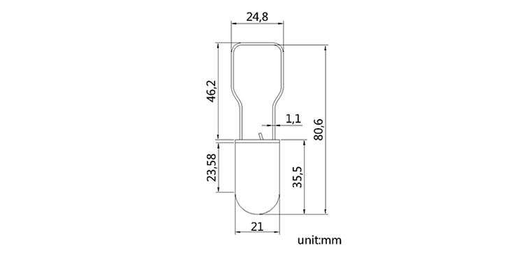 Plastic padlock seal Tamper resistant seal  CAD