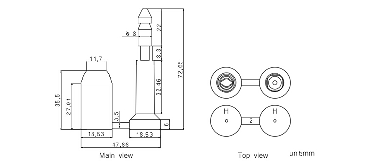 High security bolt seal lock CAD