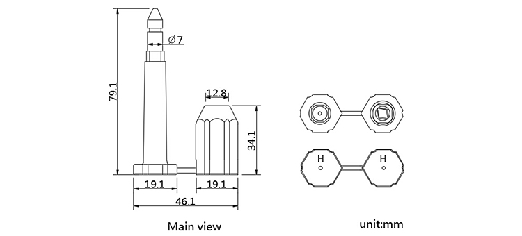 High security bolt seal lock CAD