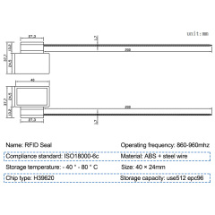 JCCS412 Cable electric seal RFID seal