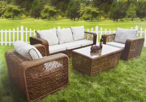 outdoor furniture rattan set table chair three people sofa single sofa