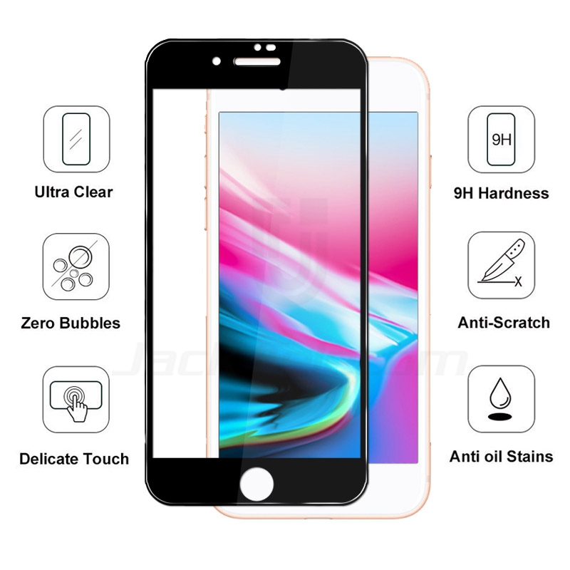 iPhone 8 4D Round Edge Full Edge To Edge Tempered Glass