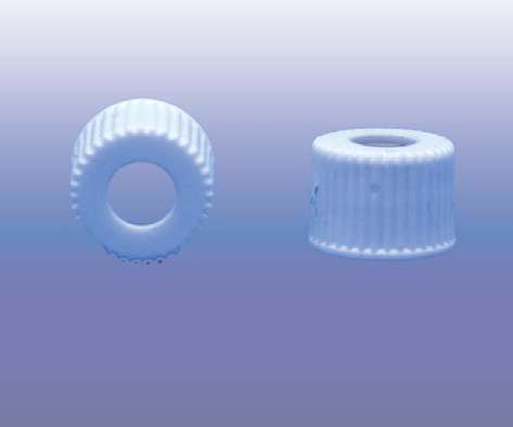 8-425 Screw thread cap, made from PP, white, closed