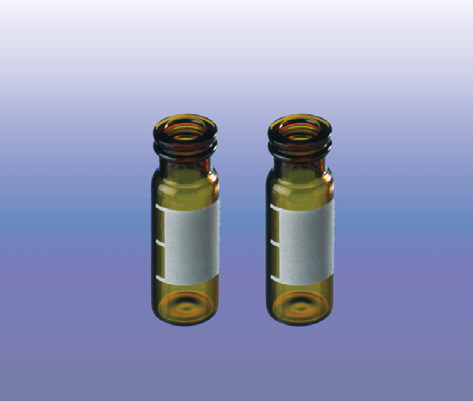 11mm Snap neck vial, 32x11.6mm, amber glass, white graduation line and marking spot and CNWLOGO, Borosilicate Type I Class B
