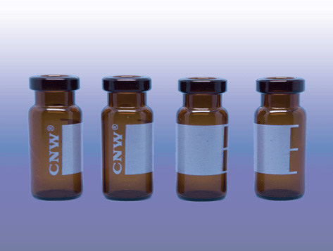 11mm Crimp neck vial, 32x11.6mm, clear glass, white graduation line and marking spot, Borosilicate type 70