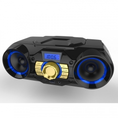 Portable CD Boombox With AM/FM Radio & LED Flash Light