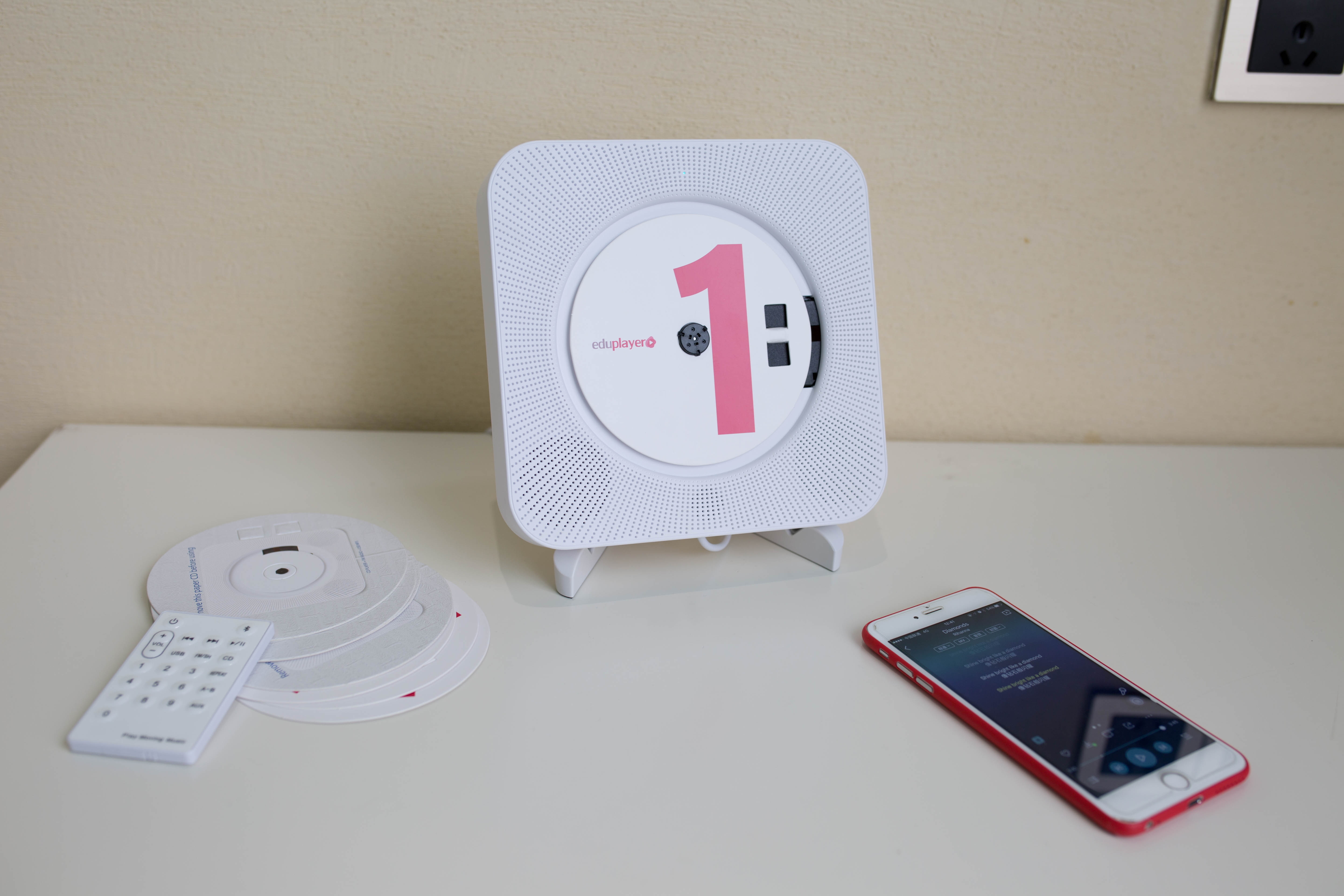 Portable Wallmounted CD Player,Portable CD Boombox