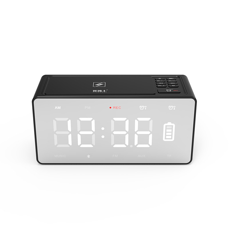 New FM Clock Radio With Wireless Charger,Alarm Clock Radio
