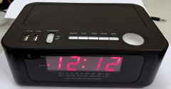 New AM / FM LED Alarm Clock Radio With Wireless Charger