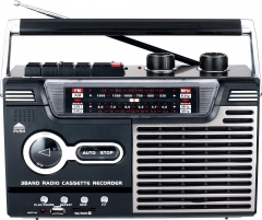 New Retro Portable Cassette AM / FM / SW1-2 4Band Radio