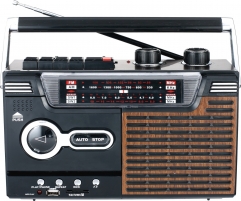 New Retro Portable Cassette AM / FM / SW1-2 4Band Radio
