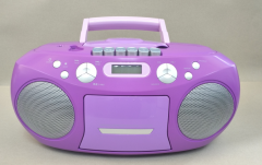 New Portable CD Boombox With Cassette Player