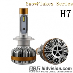BG Snowflakes Led Headlight Bulbs A8 ZES H7 6000K