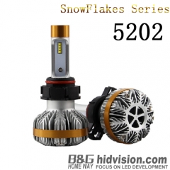 BG Snowflakes Led Headlight Bulbs A8 ZES 5202 6000K