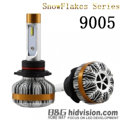 BG Snowflakes Led Headlight Bulbs A8 ZES 9005 6000K