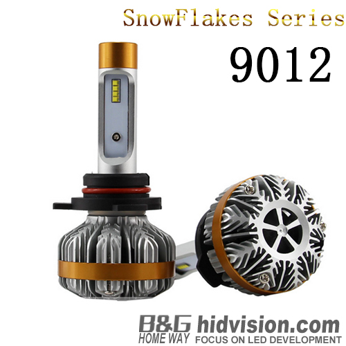 BG Snowflakes Led Headlight Bulbs A8 ZES 9012 6000K