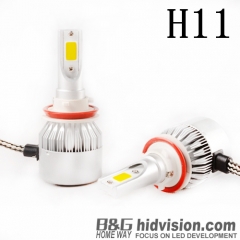 BG Car Headlight Bulbs Led C6 COB H11 6000K