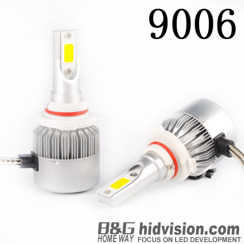 BG Car Headlight Bulbs Led C6 COB 9006 6000K