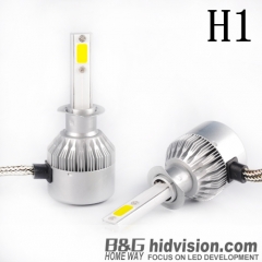BG Car Headlight Bulbs Led C6 COB H1 6000K