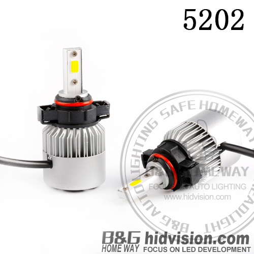 BG Led Headlight Kits S2 Fan Cooling COB 5202 6000K