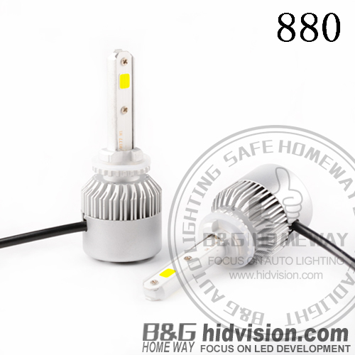 BG Led Headlight Kits S2 Fan Cooling COB 880 6000K