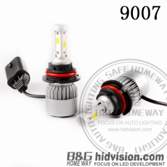 BG Led Headlight Kits S2 Fan Cooling COB 9007 6000K