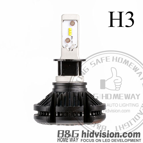 BG Led Headlight Bulbs X3 ZES H3 6000K