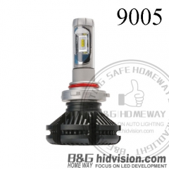 BG Led Headlight Bulbs X3 ZES 9005 6000K
