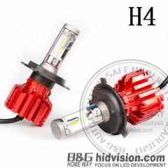 BG Led Car Headlights S5 Fanless CSP H4 6000K