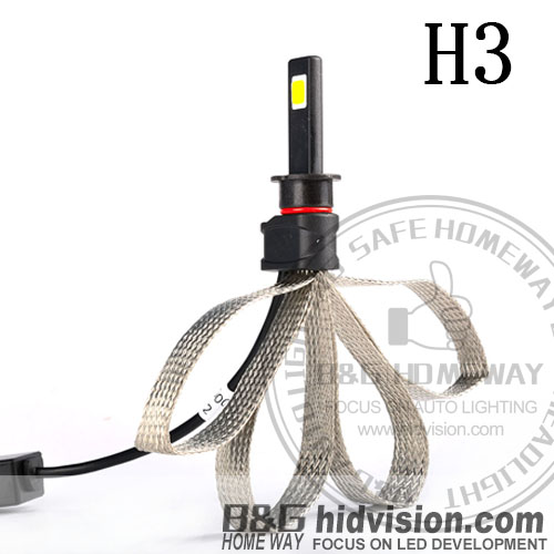 BG Car Led Headlights Copper Belt Cooling S7 COB H3 6000K