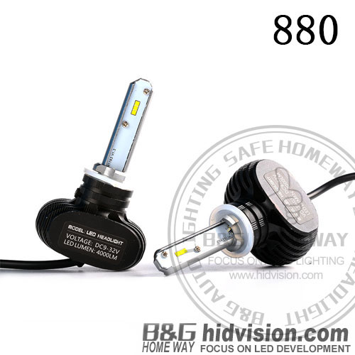 BG Led Headlight Bulbs S1 Fanless CSP 880 6000K