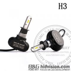 BG Led Headlight Bulbs S1 Fanless CSP H3 6000K