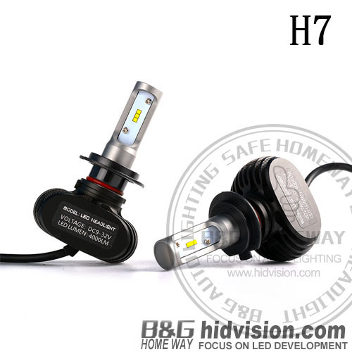 BG Led Headlight Bulbs S1 Fanless CSP H7 6000K
