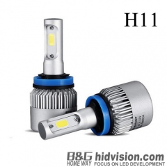 BG Led Headlight Kits S2 Fan Cooling COB H11 6000K