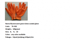 latex coated glove crinkle surface