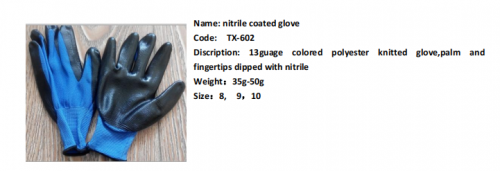 Tingxing latex coated glove crinkle surface