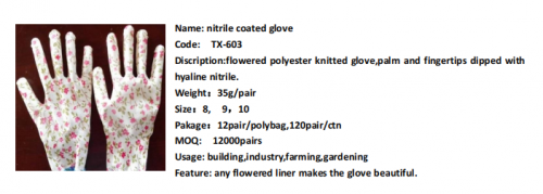 latex coated glove crinkle surface