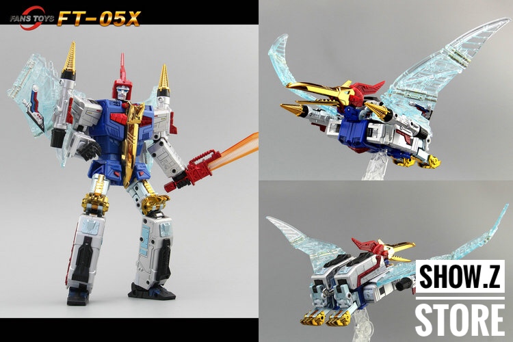FansToys FT-05X Soar Comic Blue robot transformation showcase dual mode FansToys FT-05X Soar Comic Blue robot transformation showcase dual mode