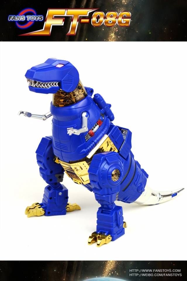 FansToys Grinder blue Dinobot dinosaur creature crouched down FansToys Grinder blue Dinobot dinosaur creature crouched down