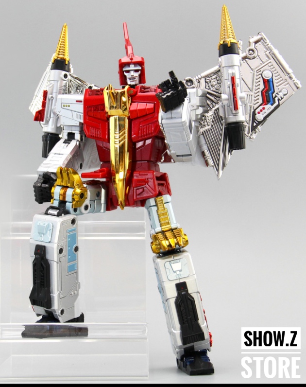 FansToys FT-05XT Soar Comic Red robot elevated angle wing extended FansToys FT-05XT Soar Comic Red robot elevated angle wing extended