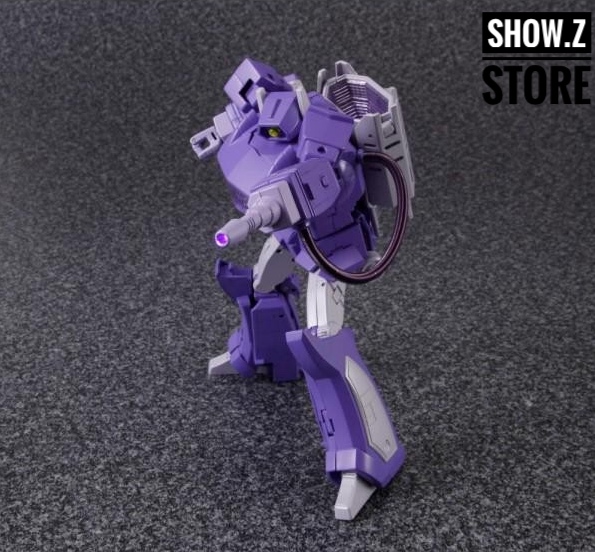4th Party MP29 Shockwave robot elevated pose angular composition dark background 4th Party MP29 Shockwave robot elevated pose angular composition dark background