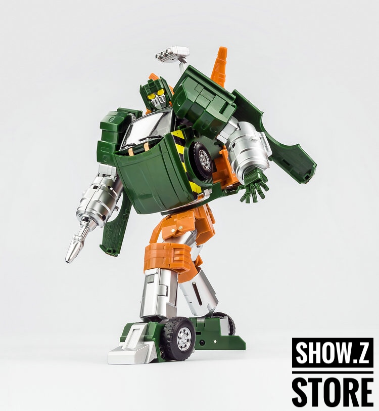 Xtransbots Paean Hoist robot airborne action pose with cannon and articulated limbs Xtransbots Paean Hoist robot airborne action pose with cannon and articulated limbs