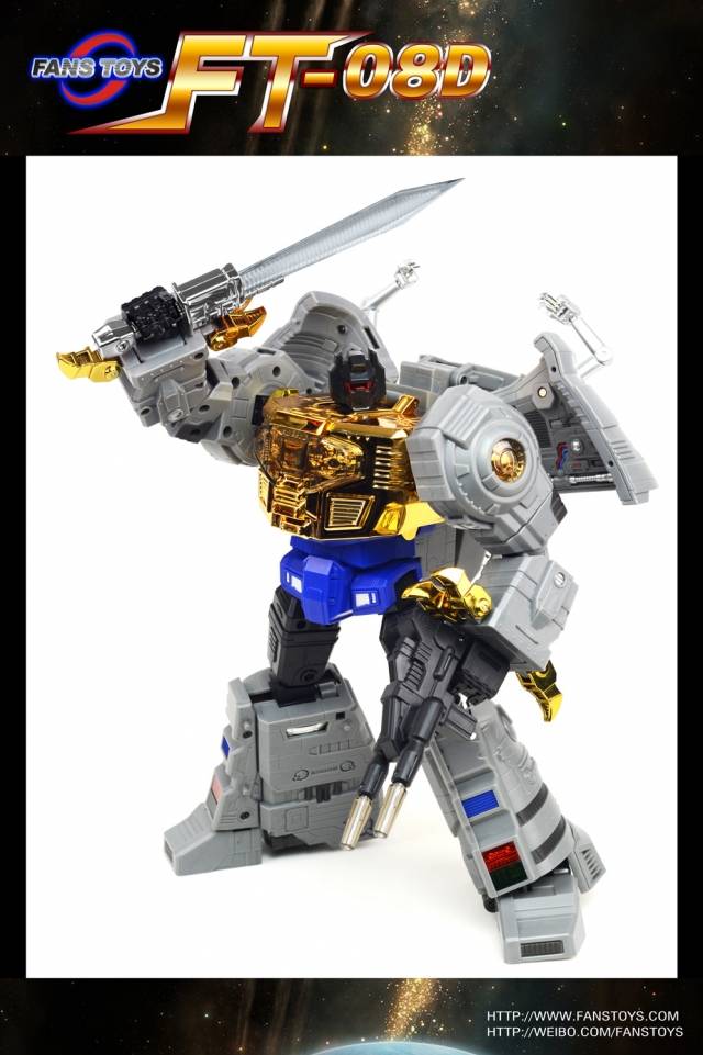 FansToys Grinder dinosaur mode with gray body and yellow accents FansToys Grinder dinosaur mode with gray body and yellow accents