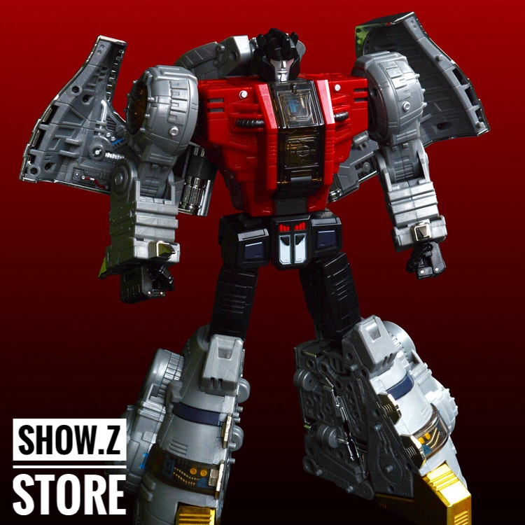 FansToys FT-07 Stomp Sludge red white yellow transformer robot full stance FansToys FT-07 Stomp Sludge red white yellow transformer robot full stance