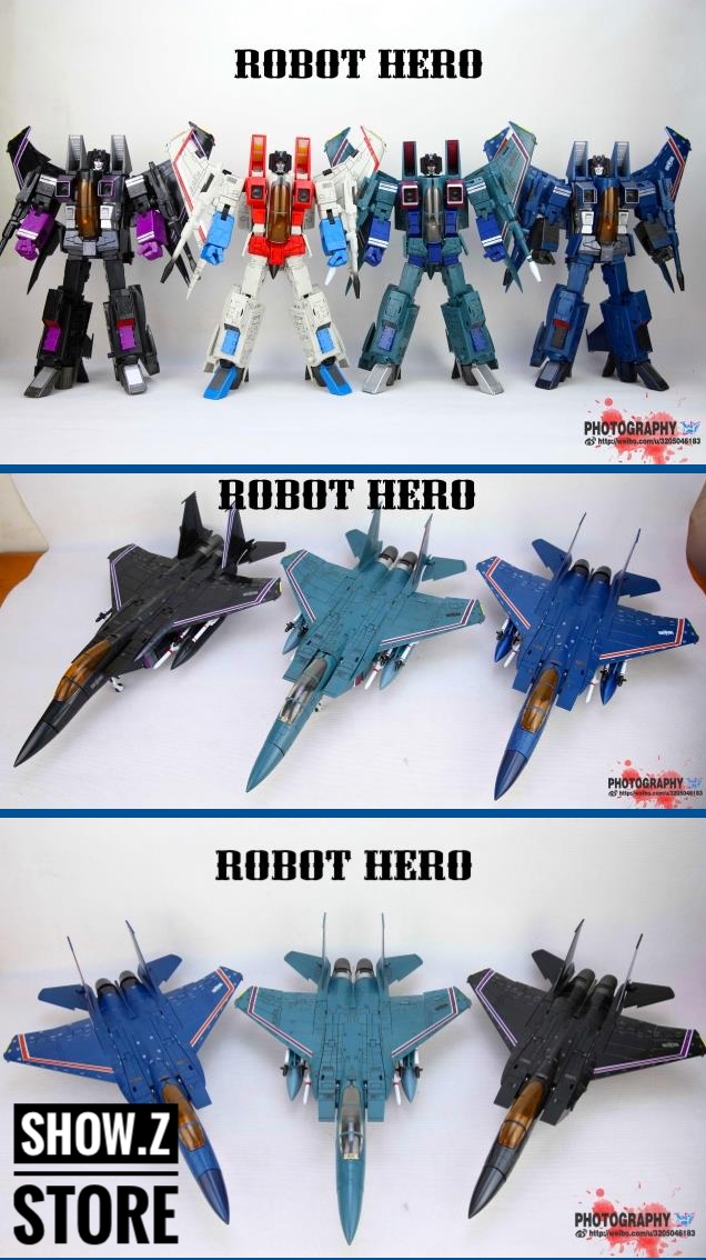 Robot Hero jet aircraft mode multiple colors side view Robot Hero jet aircraft mode multiple colors side view