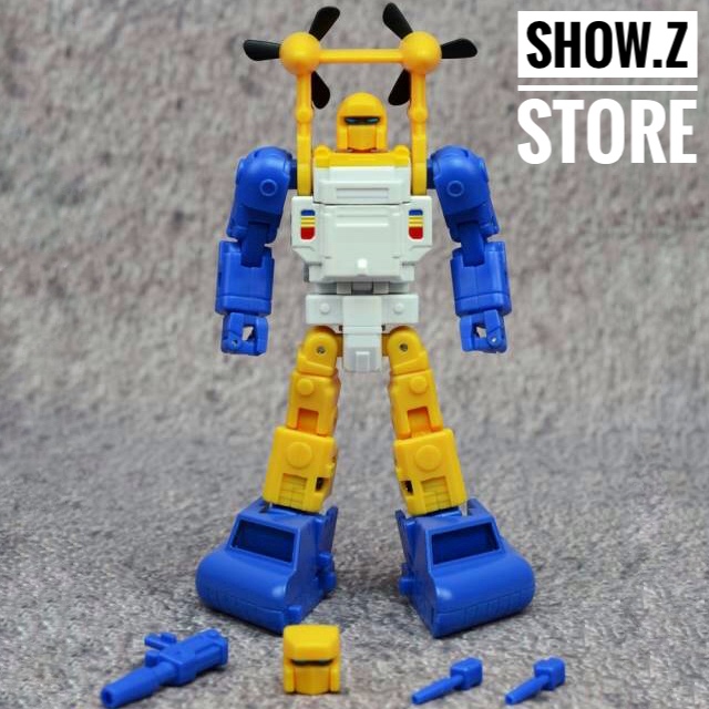 FansToys FT-27 Spindrift yellow blue robot standing front pose FansToys FT-27 Spindrift yellow blue robot standing front pose