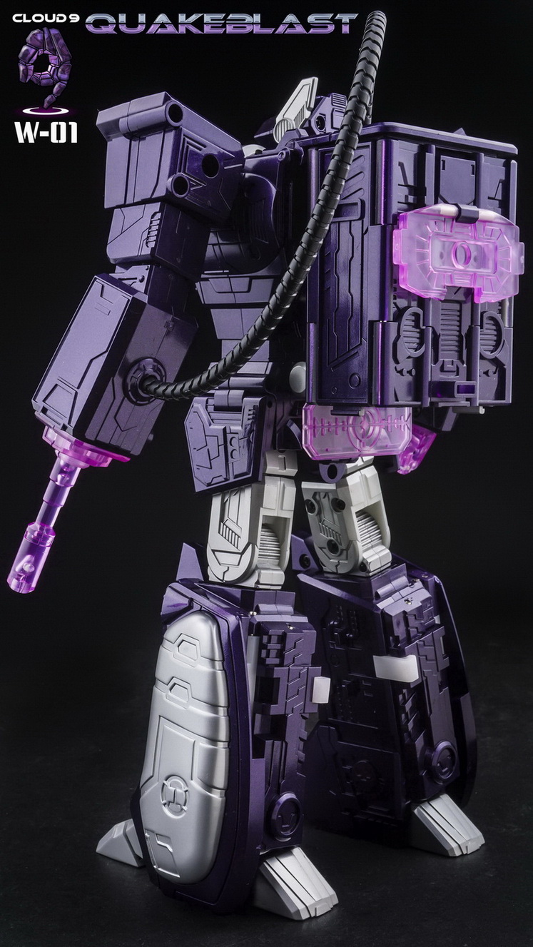 Cloud 9 Quakeblast Shockwave robot figure standing action stance Cloud 9 Quakeblast Shockwave robot figure standing action stance
