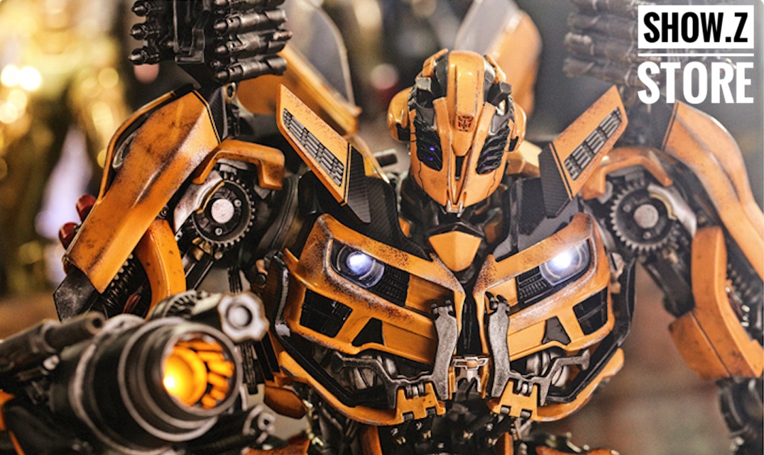 Prime 1 Studio MMTFM-04 Bumblebee multiple angles showing craftsmanship weathering Prime 1 Studio MMTFM-04 Bumblebee multiple angles showing craftsmanship weathering